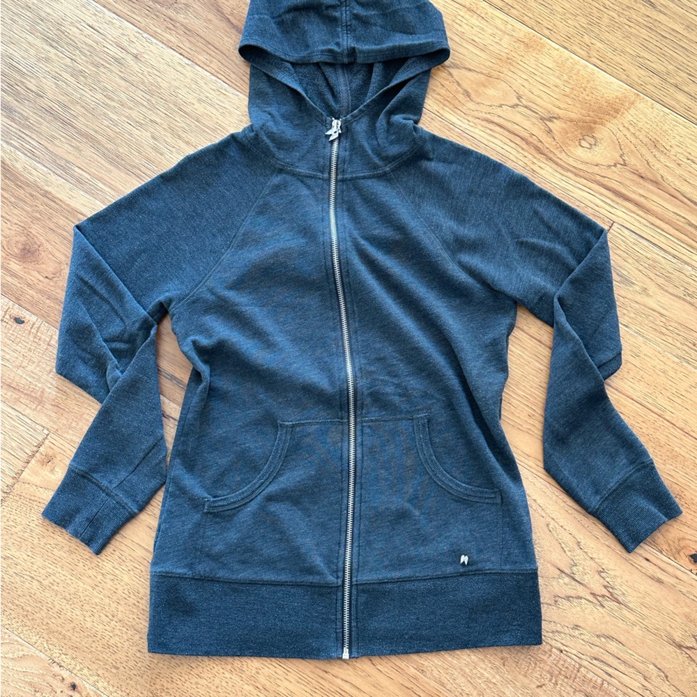 Victoria Secret charcoal grey hoodie with gold sequin bling angel wings - Picture 8 of 11